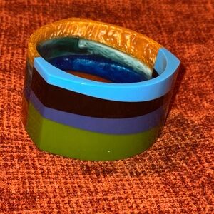 Colorful Chunky Resin Bangle